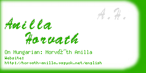anilla horvath business card